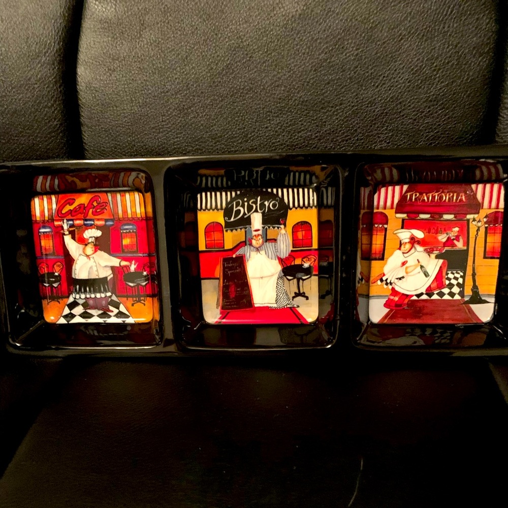 Certified International 3 Section Service Platter